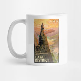 Vintage Travel Poster England Lake District Mug